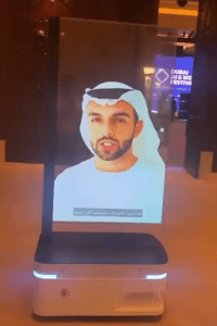 Advertising screen robot