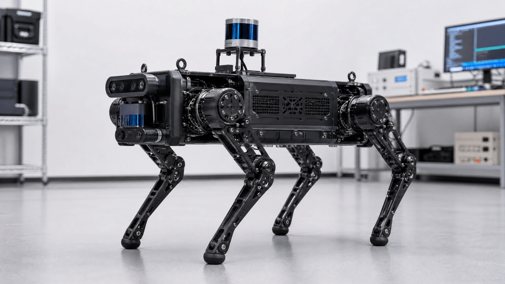 AI Dog Robot Chassis in research lab
